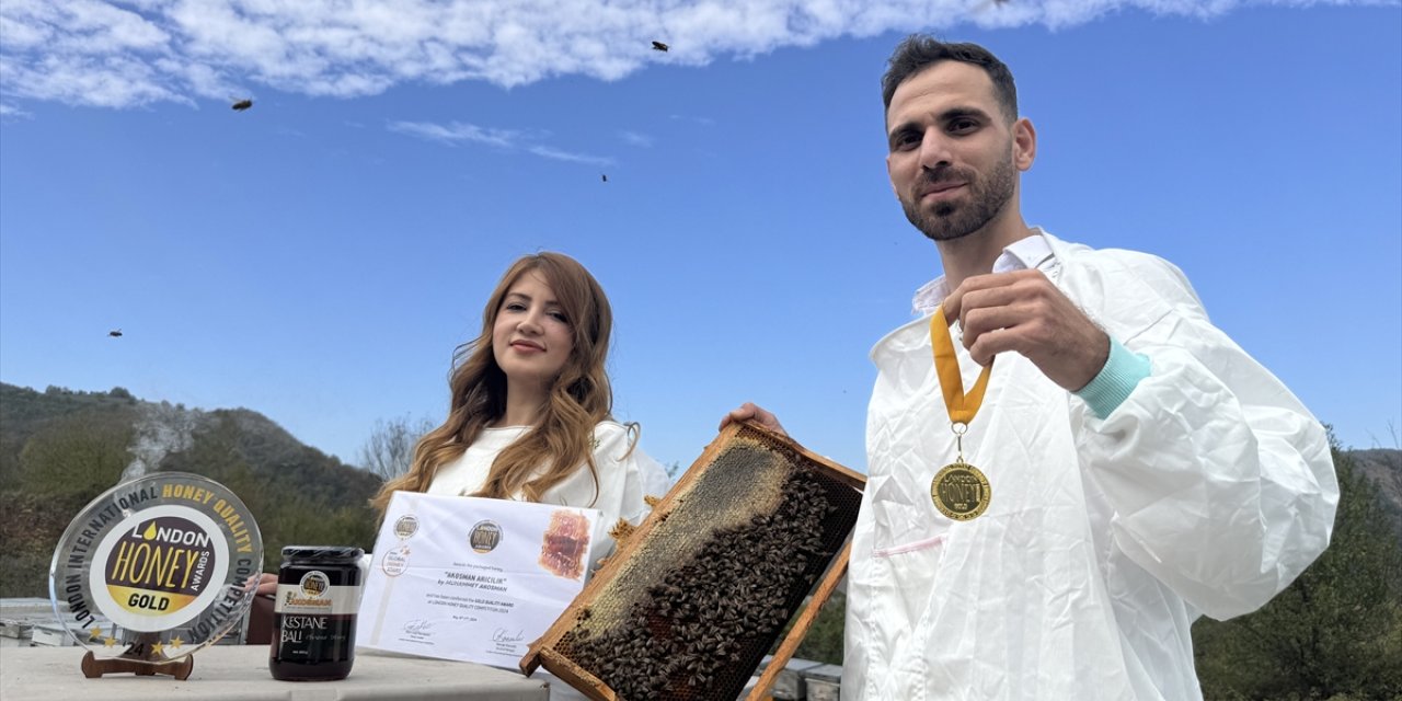 Londra'da "Altın Bal Ödülü"nü kazanan Zonguldaklı çift, kestane balını dünyaya tanıtmayı hedefliyor