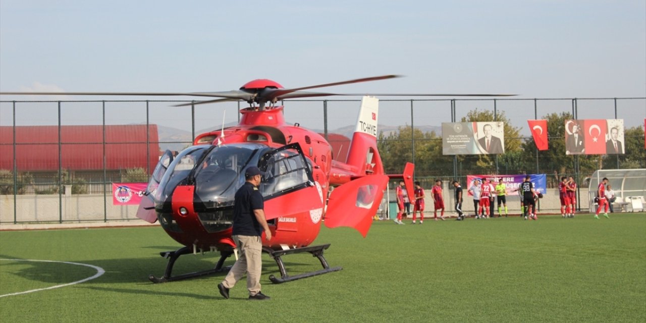 İzmir'deki amatör futbol ligi maçına "hava ambulansı" arası