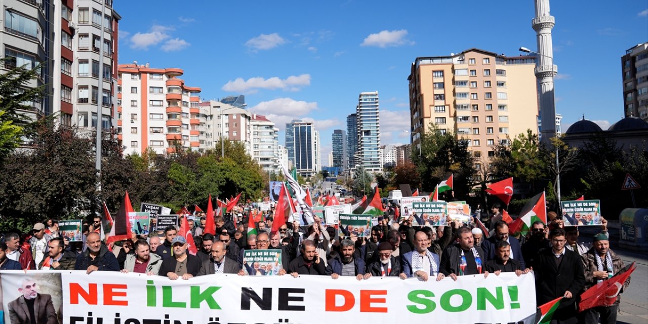 Ankara'da Yahya Sinvar için gıyabi cenaze namazı kılındı