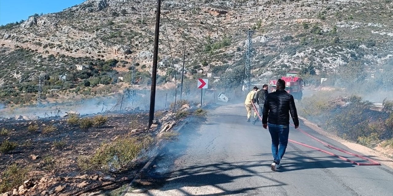 Mersin'de zirai alanda çıkan yangın ormana sıçramadan söndürüldü