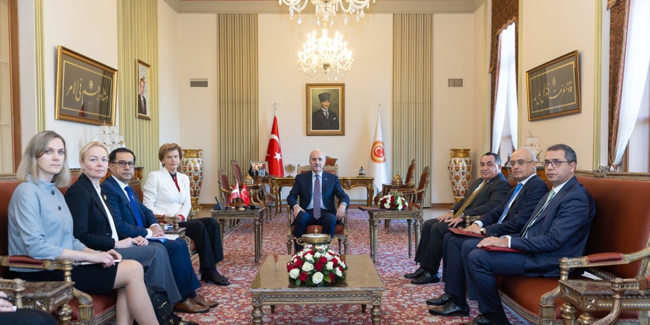 TBMM Başkanı Kurtulmuş, Letonya Dışişleri Bakanı Braze'yi kabul etti