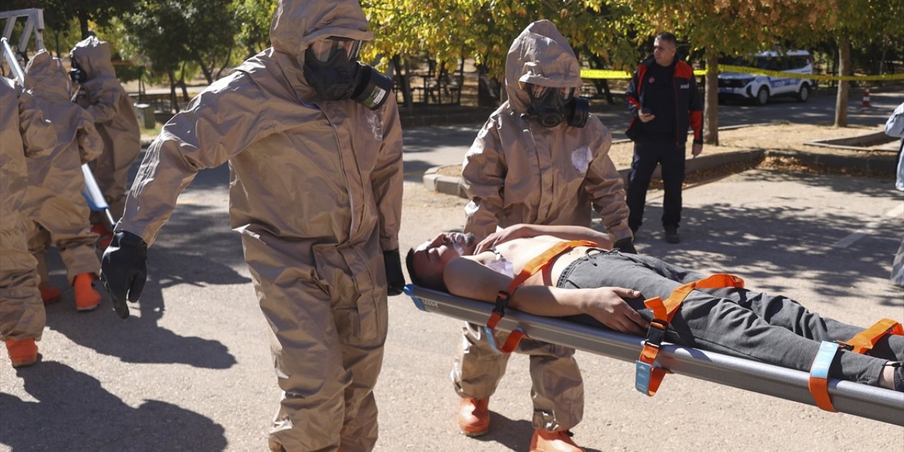 Gaziantep'te KBRN tatbikatı yapıldı