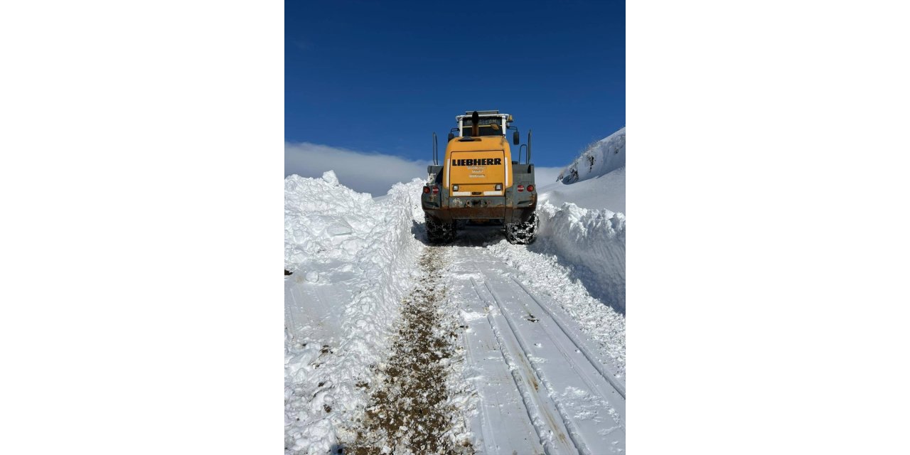 Hakkari'de kardan kapanan üs bölgesi yolunun açılması için çalışma başlatıldı