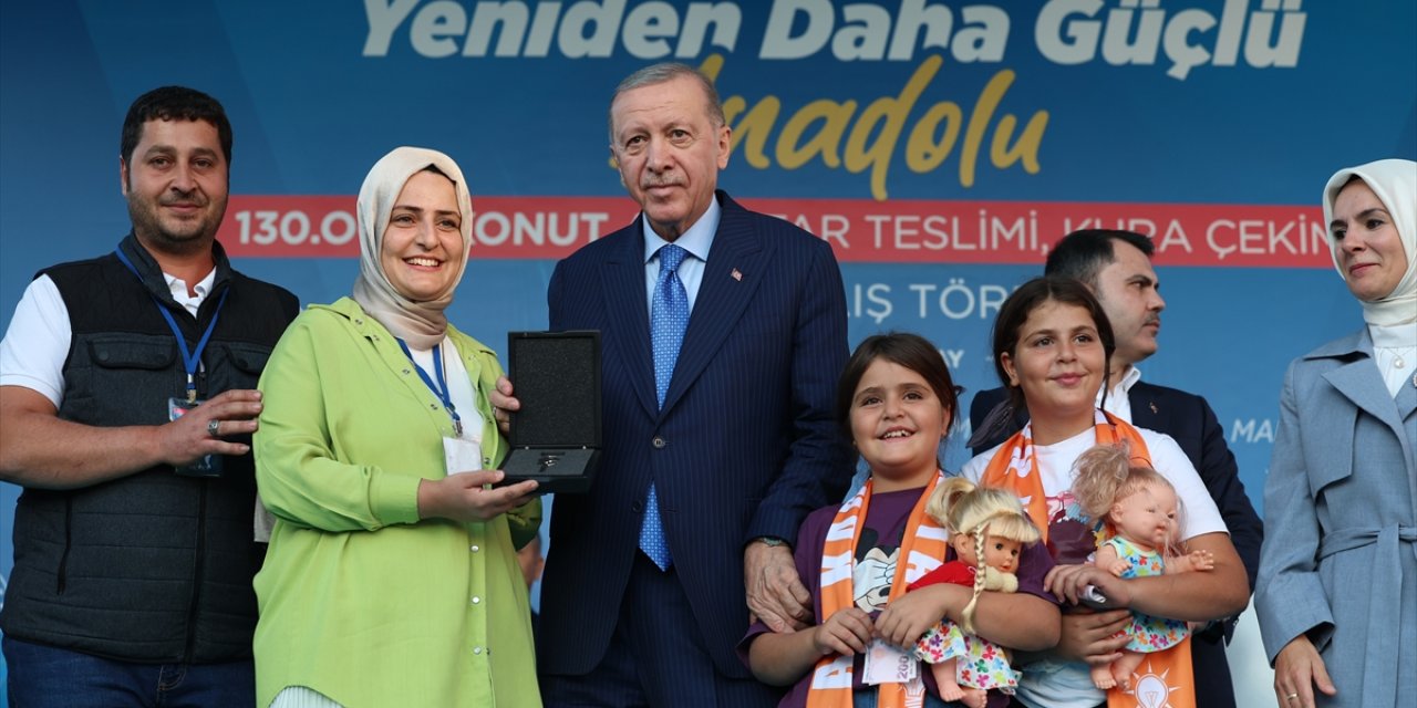 Cumhurbaşkanı Erdoğan "Yeniden Daha Güçlü Anadolu" 130 Bin Konut Anahtar Teslim Töreni'nde konuştu: (1)