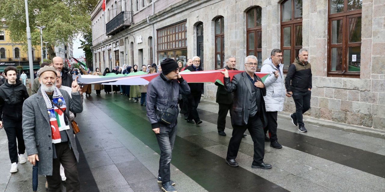 Trabzon'da Filistin'e destek yürüyüşü yapıldı