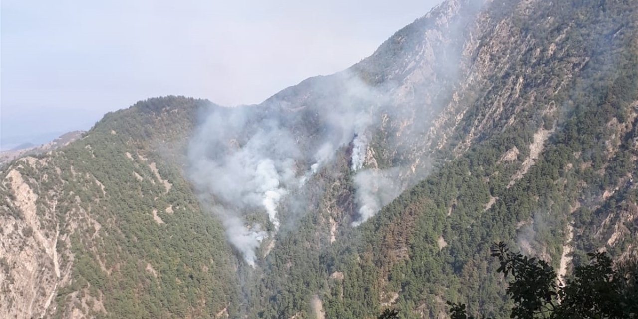 Kahramanmaraş'taki orman yangınına müdahale sürüyor