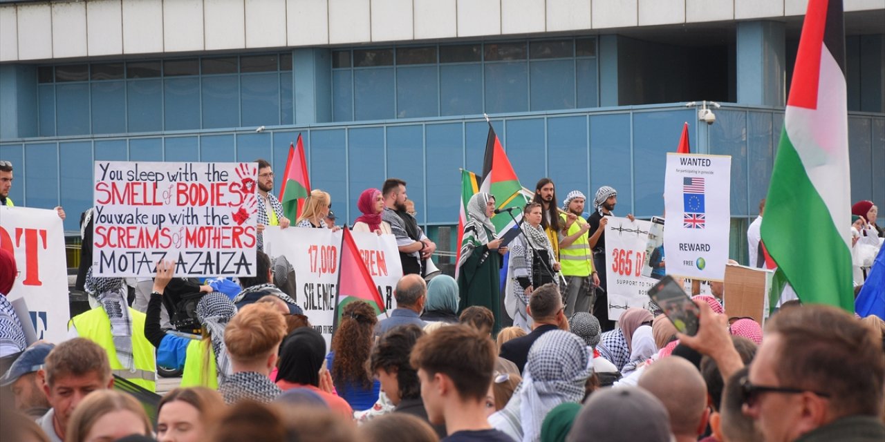 Bosna Hersek'te İsrail'in Gazze'ye saldırıları protesto edildi