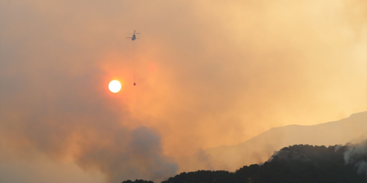 Denizli'deki orman yangınına müdahale sürüyor