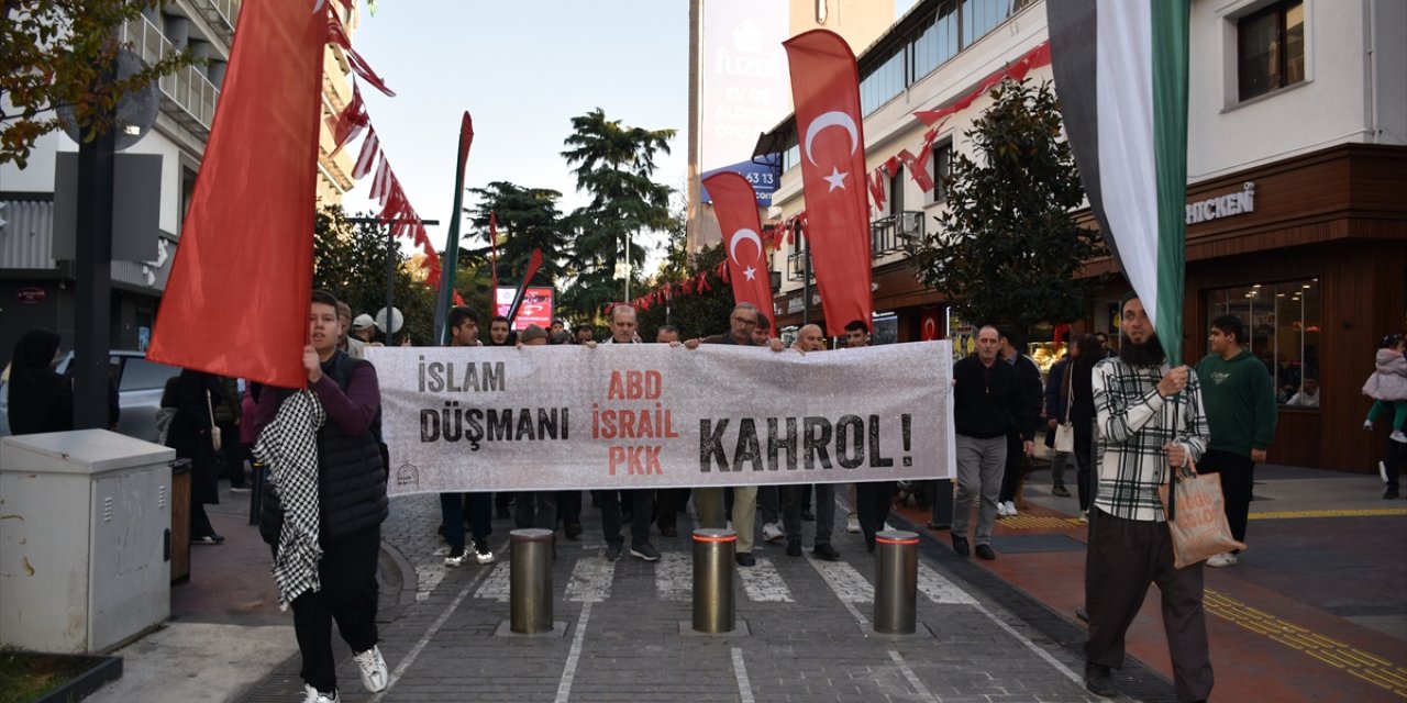 Trabzon'da Filistin'e destek yürüyüşü yapıldı