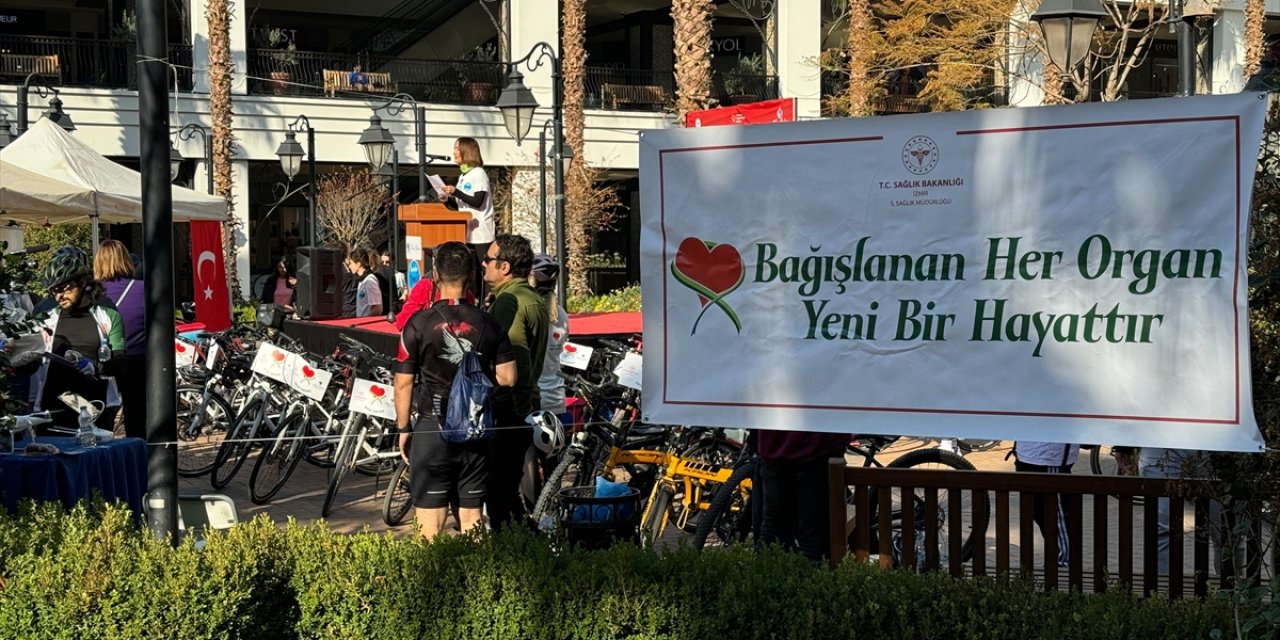 İzmir'de organ bağışına dikkati çekmek için bisiklet turu düzenlendi