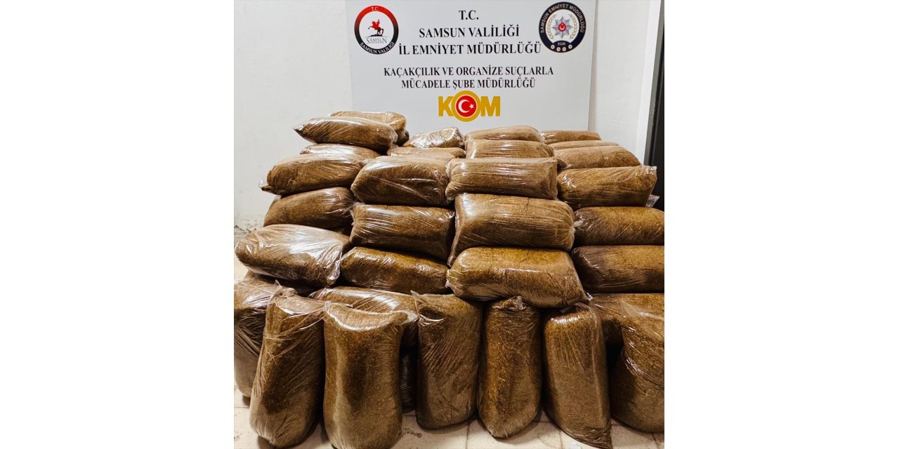 Samsun'da 475 kilogram kaçak tütün ele geçirildi