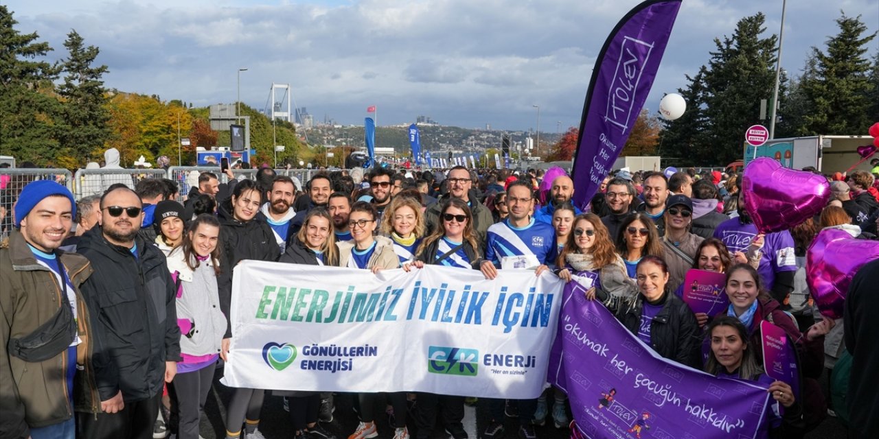 CK Enerji çalışanları, İstanbul Maratonu'nda eğitim hakkı için koştu