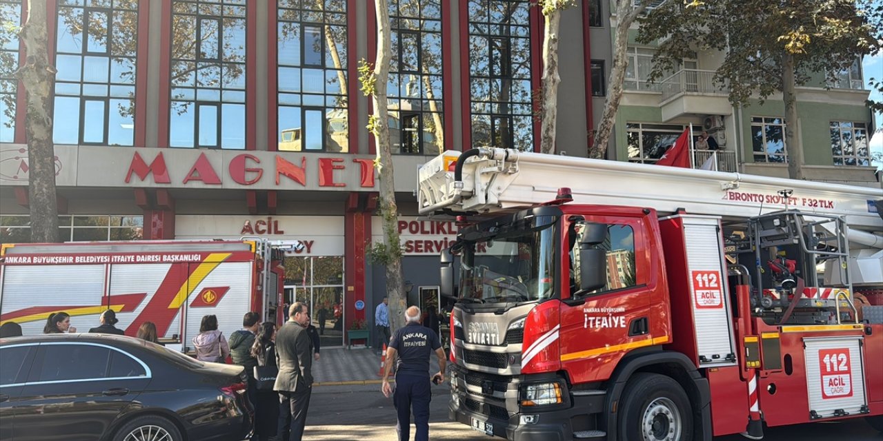 Ankara'da özel hastanenin laboratuvarındaki küçük çaplı yangın söndürüldü