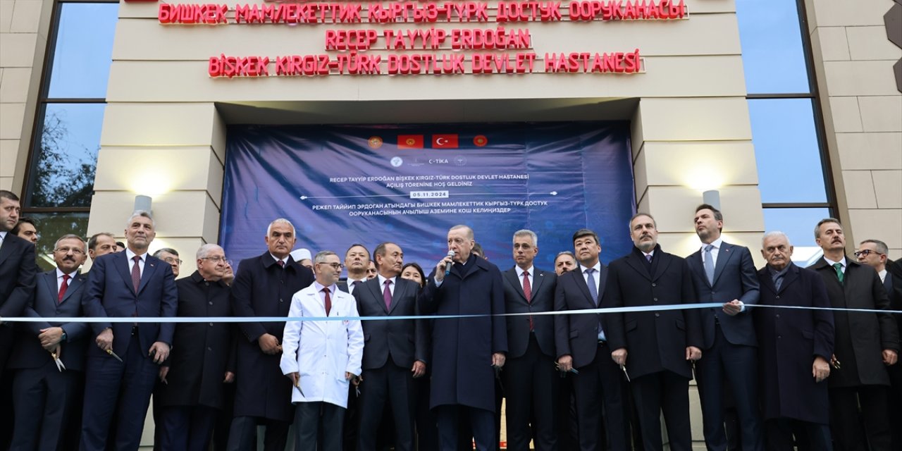 Cumhurbaşkanı Erdoğan, Bişkek Kırgız-Türk Dostluk Devlet Hastanesi'nin açılışını yaptı