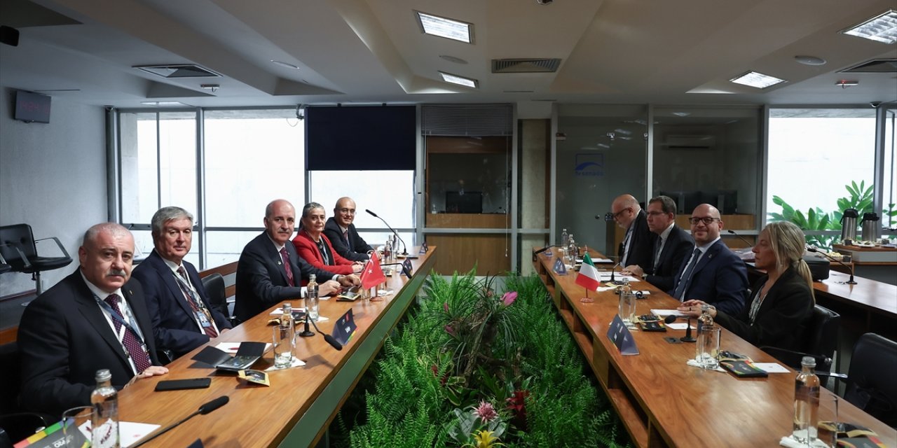 TBMM Başkanı Kurtulmuş, İtalya Temsilciler Meclisi Başkanı Fontana ile görüştü