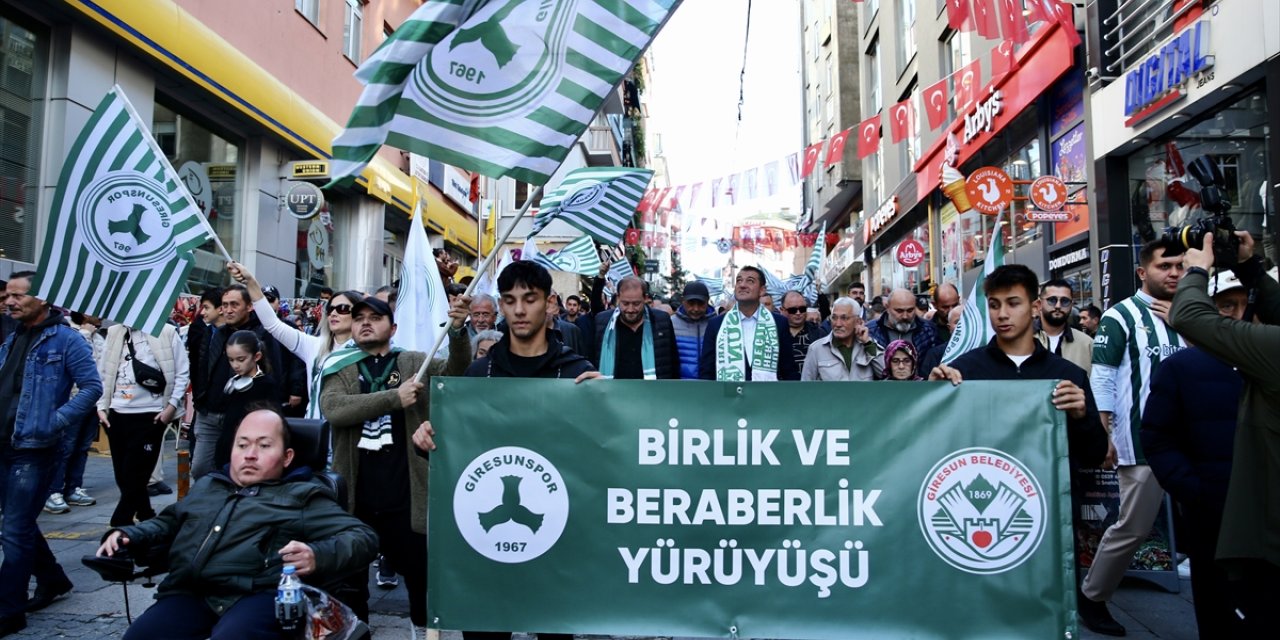 Giresunspor'a destek yürüyüşü düzenlendi