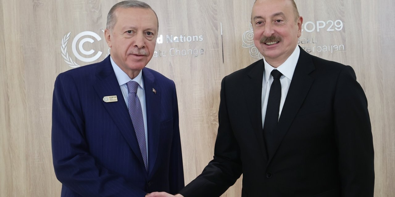 Cumhurbaşkanı Erdoğan, Azerbaycan Cumhurbaşkanı Aliyev ile görüştü