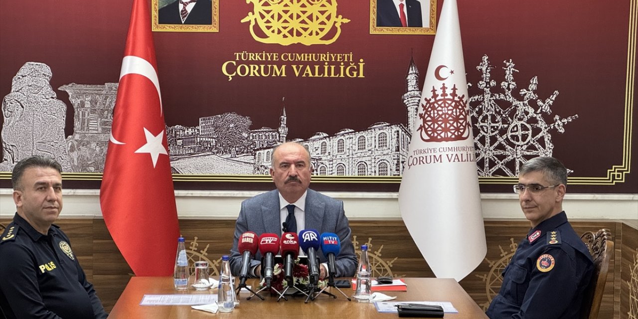 Çorum Valisi Çalgan, ekim ayında yürütülen asayiş çalışmalarını değerlendirdi