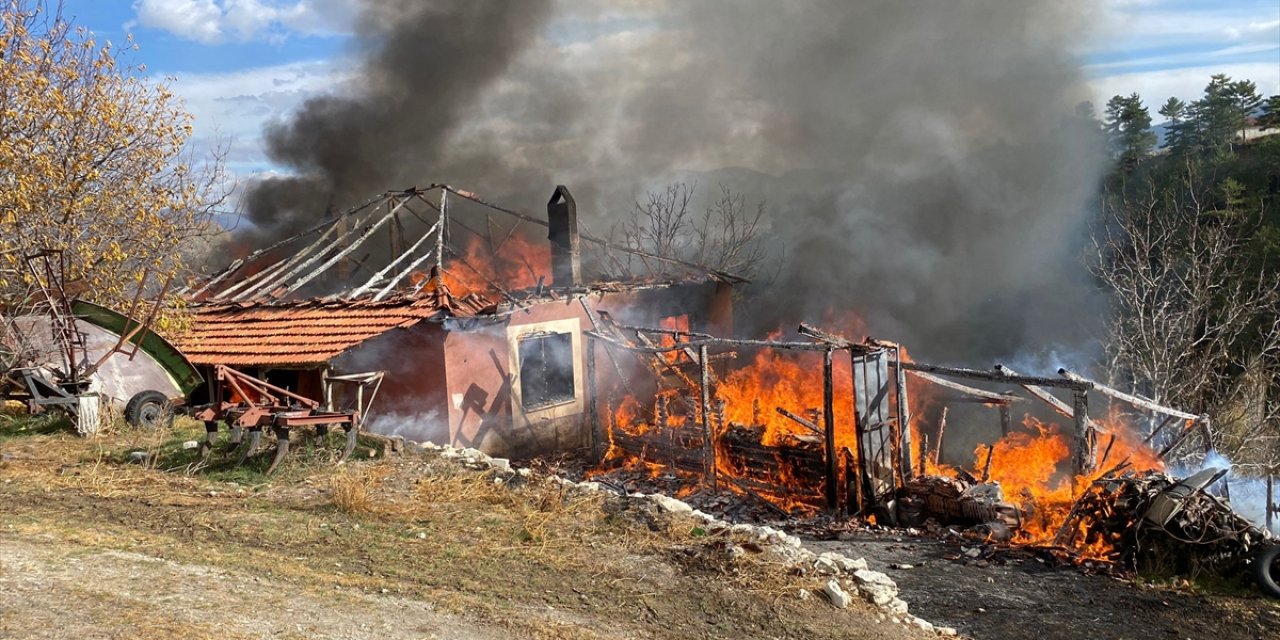 Burdur'da yangın çıkan müstakil evin sahibi yaralandı