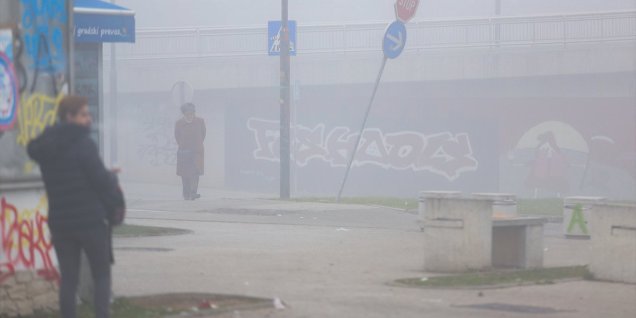 Bosna Hersek'te hava kirliliği nedeniyle görüş mesafesi azaldı