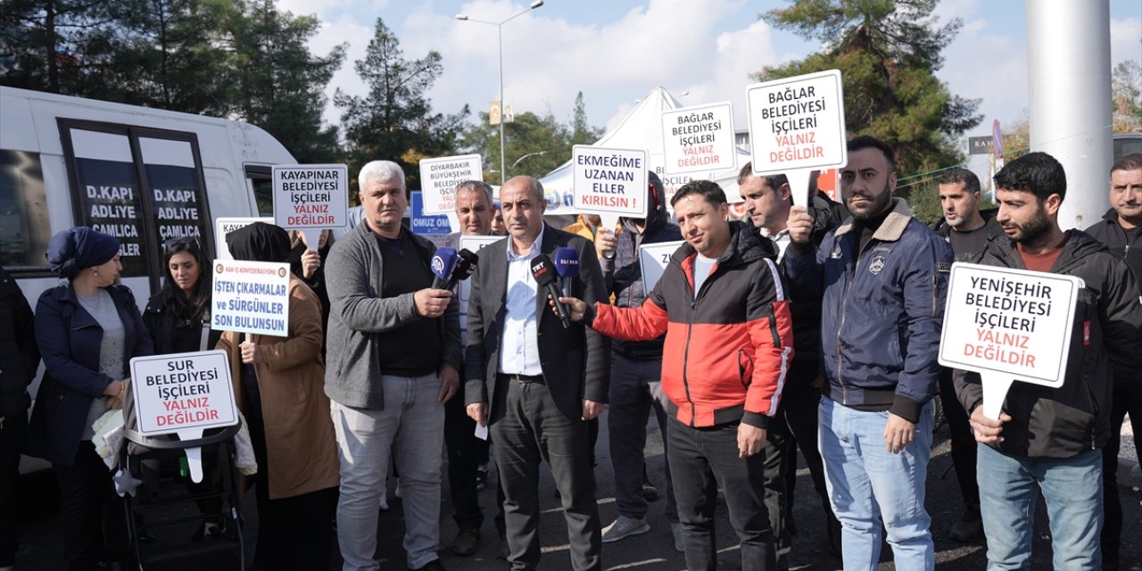 Diyarbakır'da bazı belediyelerde işten çıkarılan işçilerin eylemi sürüyor