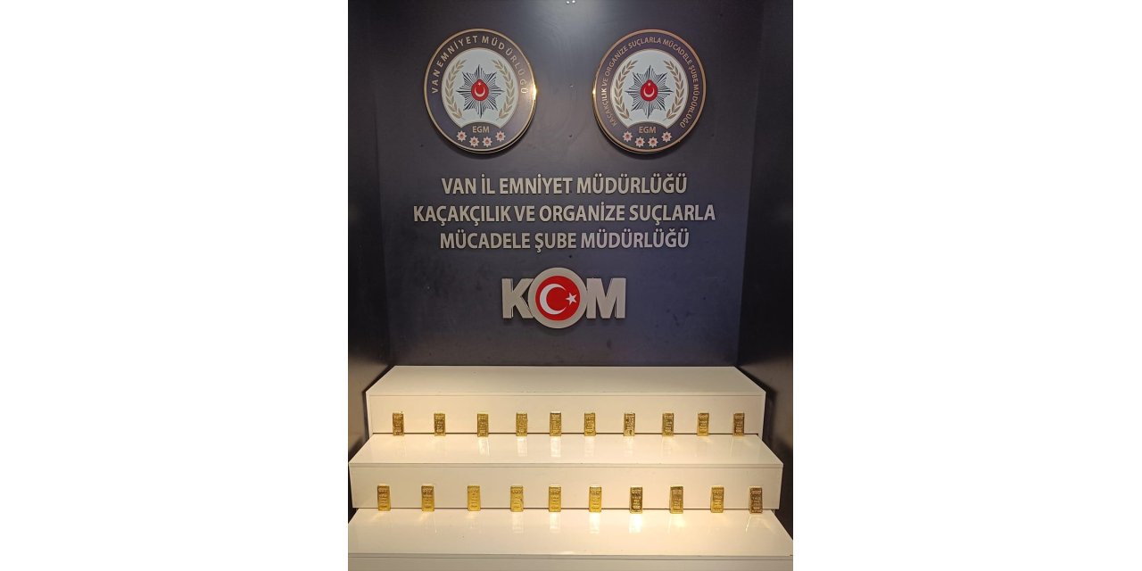 Van'da gümrük kaçağı 20 kilogram külçe altın ele geçirildi