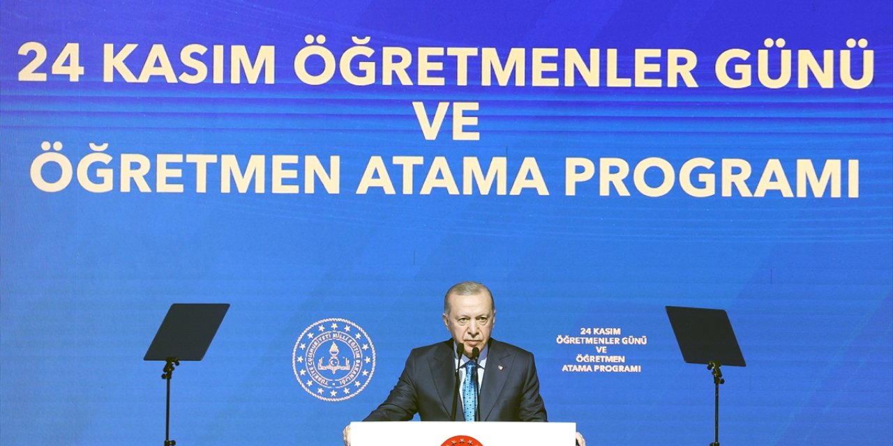 Cumhurbaşkanı Erdoğan, 24 Kasım Öğretmenler Günü ve Öğretmen Atama Programı'nda konuştu: (1)