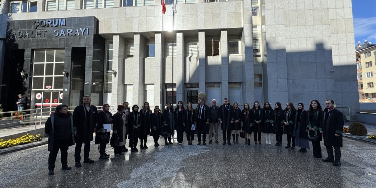 Çorum'da avukatlar kadına yönelik şiddeti kınadı