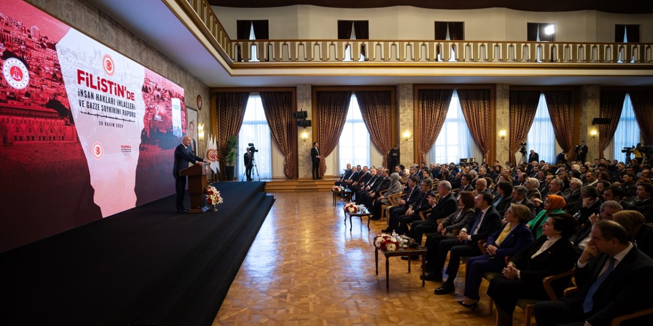 TBMM Başkanı Kurtulmuş, "Filistin’de İnsan Hakları İhlalleri ve Gazze Soykırımı Raporu" tanıtımında konuştu: