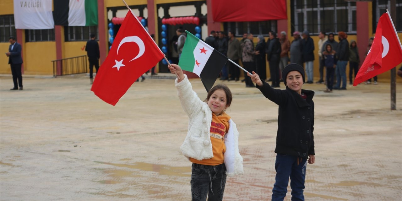 Barış Pınarı Harekatı bölgesinde bir okul daha onarılarak eğitime açıldı