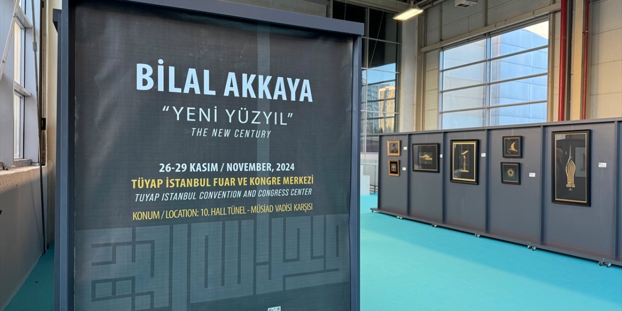 Hattat Bilal Akkaya'nın "Yeni Yüzyıl" sergisi MÜSİAD EXPO'da sanatseverle buluştu