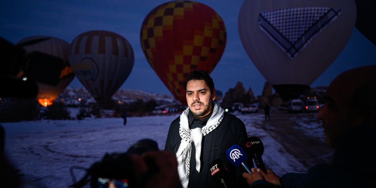 Kapadokya'da "Barış Balonu" Gazze halkına destek için uçtu