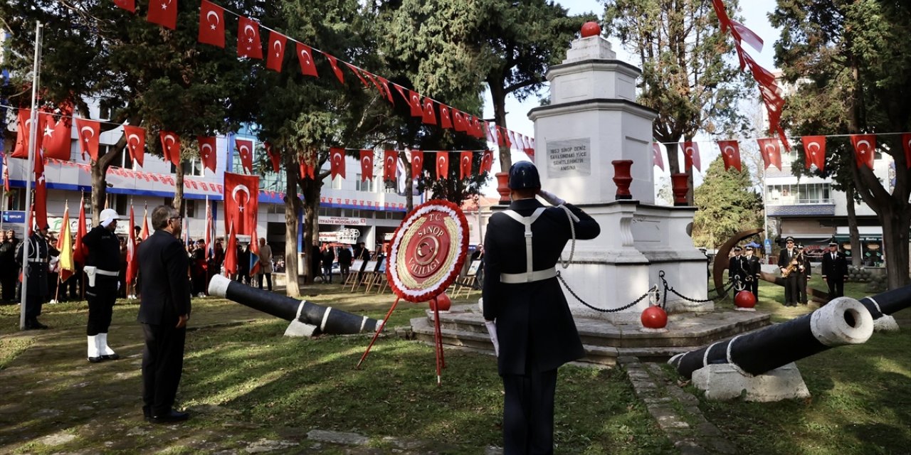 Sinop'ta Rus donanması baskınında şehit olan askerler törenle anıldı