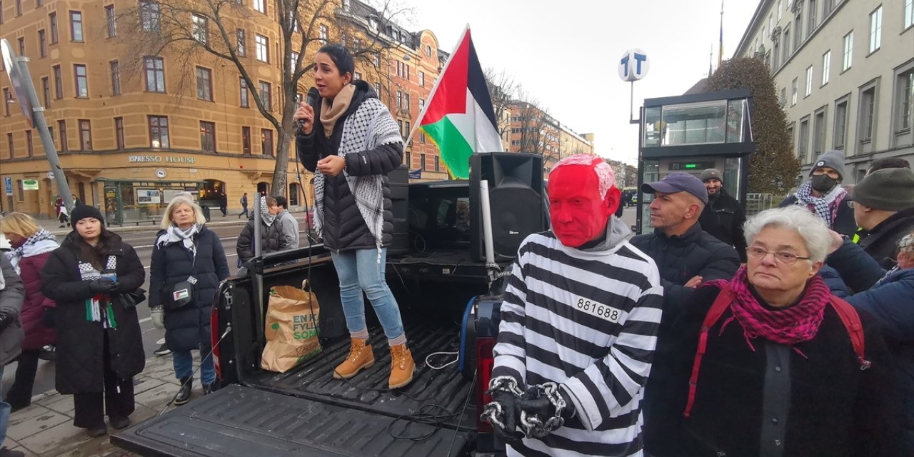 İsveç'te İsrail'in Gazze, Lübnan ve İran'a yönelik saldırıları protesto edildi