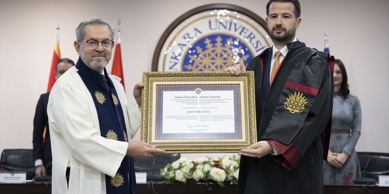 Ankara Üniversitesinden Karadağ Cumhurbaşkanı Milatoviç'e fahri doktora unvanı