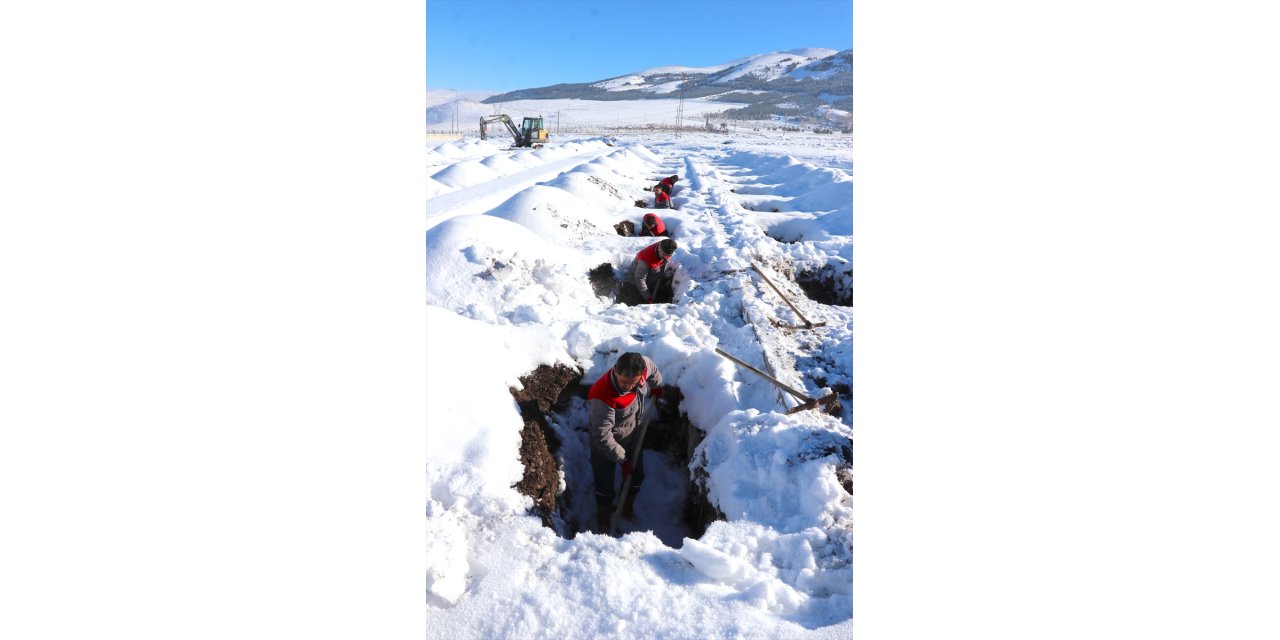 Erzurum'da toprağın donması nedeniyle 500 mezar yeri şimdiden hazırlandı