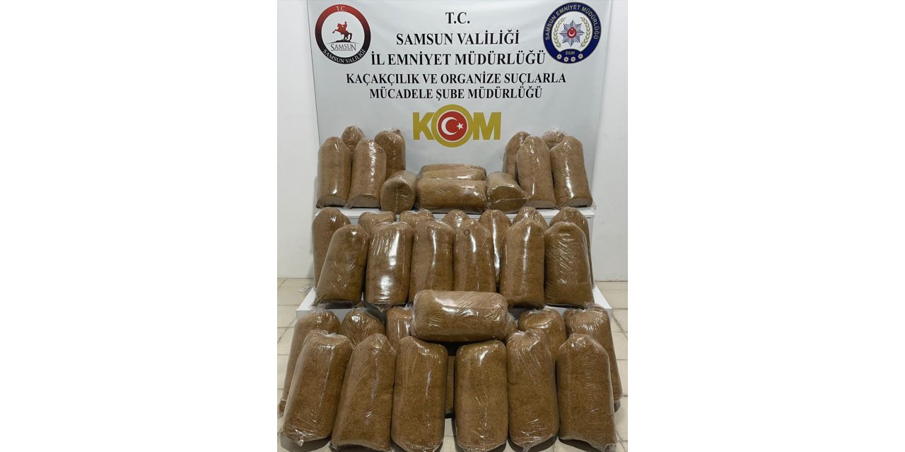 Samsun'da 200 kilogram kaçak tütün ele geçirildi, 2 zanlı yakalandı