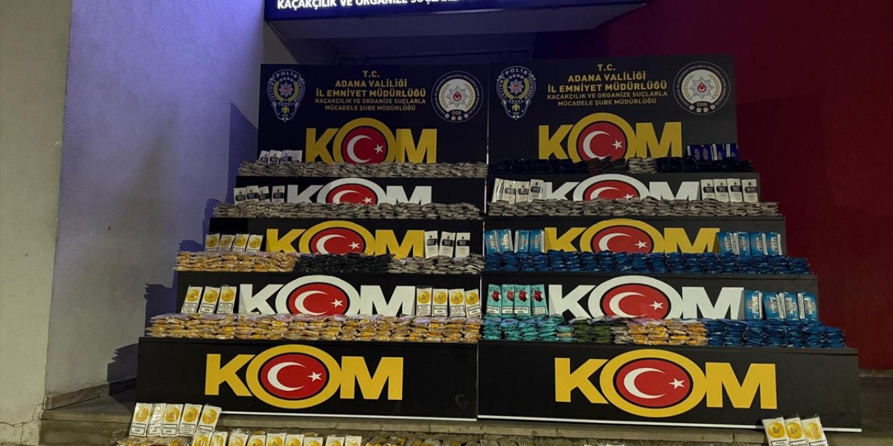 Adana'da kaçakçılık operasyonunda 348 kilogram pipo tütünü ele geçirildi