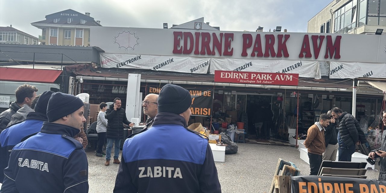 Edirne'de iş yerinin yıkımı sırasında çıkan kavgaya karışan 4 zanlı gözaltına alındı