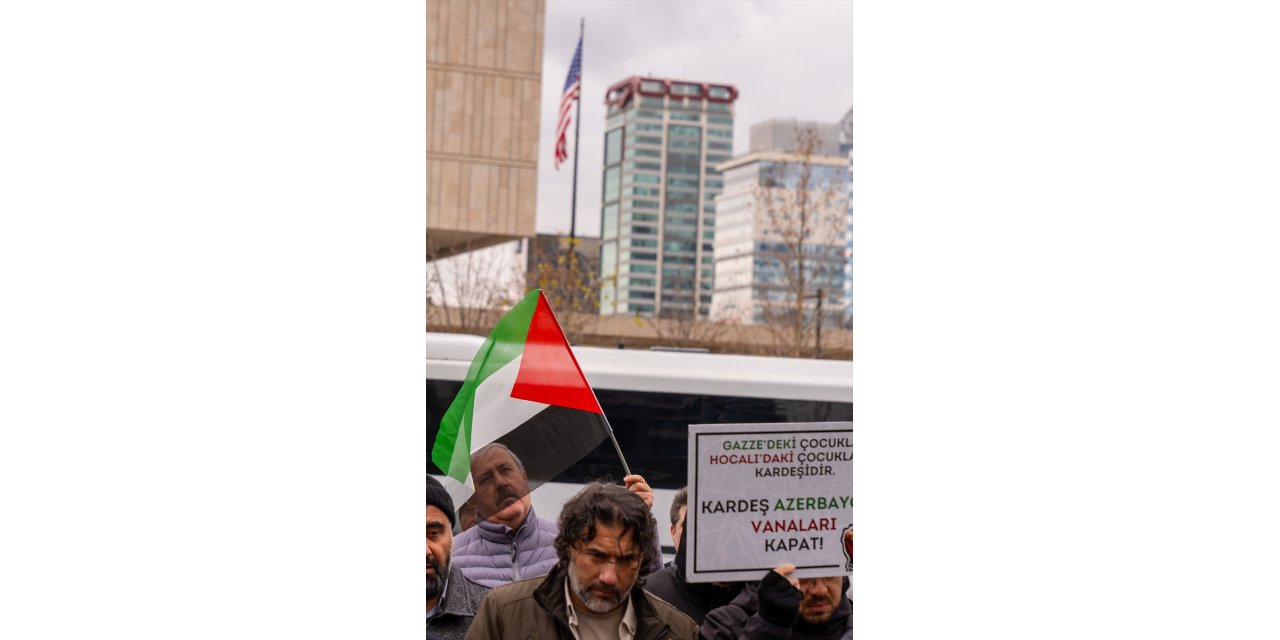 Ankara Filistin Dayanışma Platformu üyeleri, ABD Dışişleri Bakanı Blinken'ın ziyaretini protesto etti