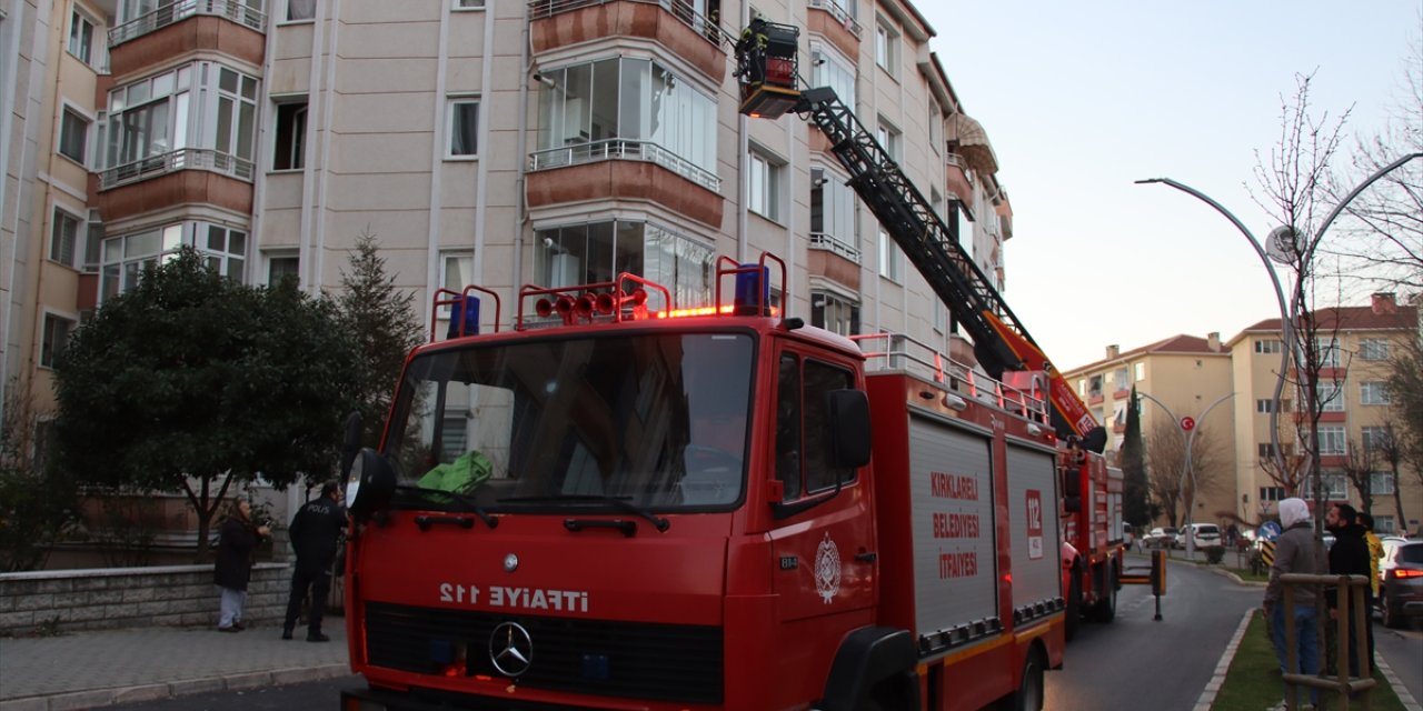 Kırklareli'nde apartman dairesinde kombiden çıkan yangın söndürüldü