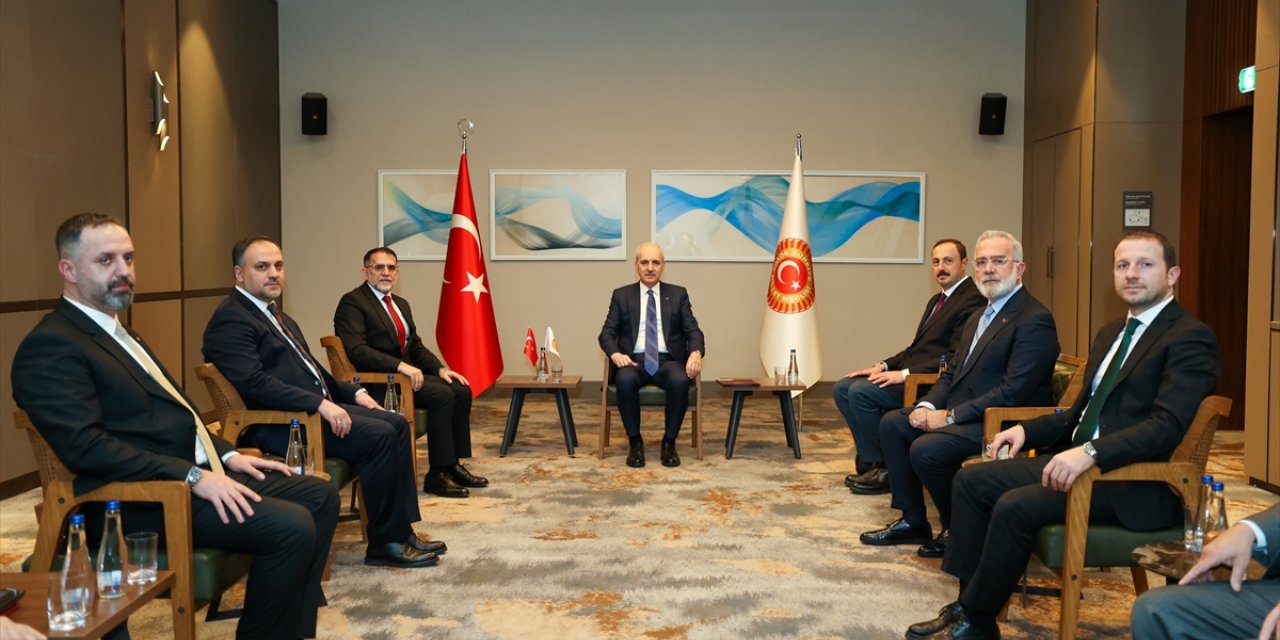 TBMM Başkanı Kurtulmuş, Kuzey Makedonya'daki Türk siyasi partileri ile Arnavut Koalisyonu liderlerini kabul etti