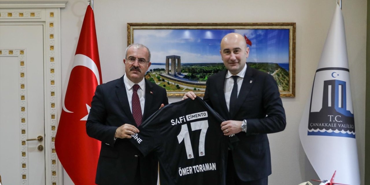 Beşiktaş Kulübü Başkanı Yücel'den Çanakkale Valisi Toraman'a ziyaret