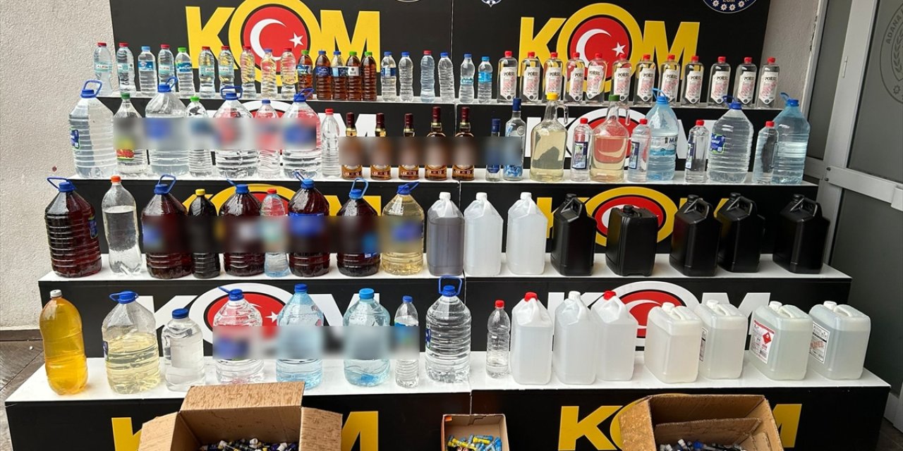 Adana'da 399 litre sahte içki ele geçirildi