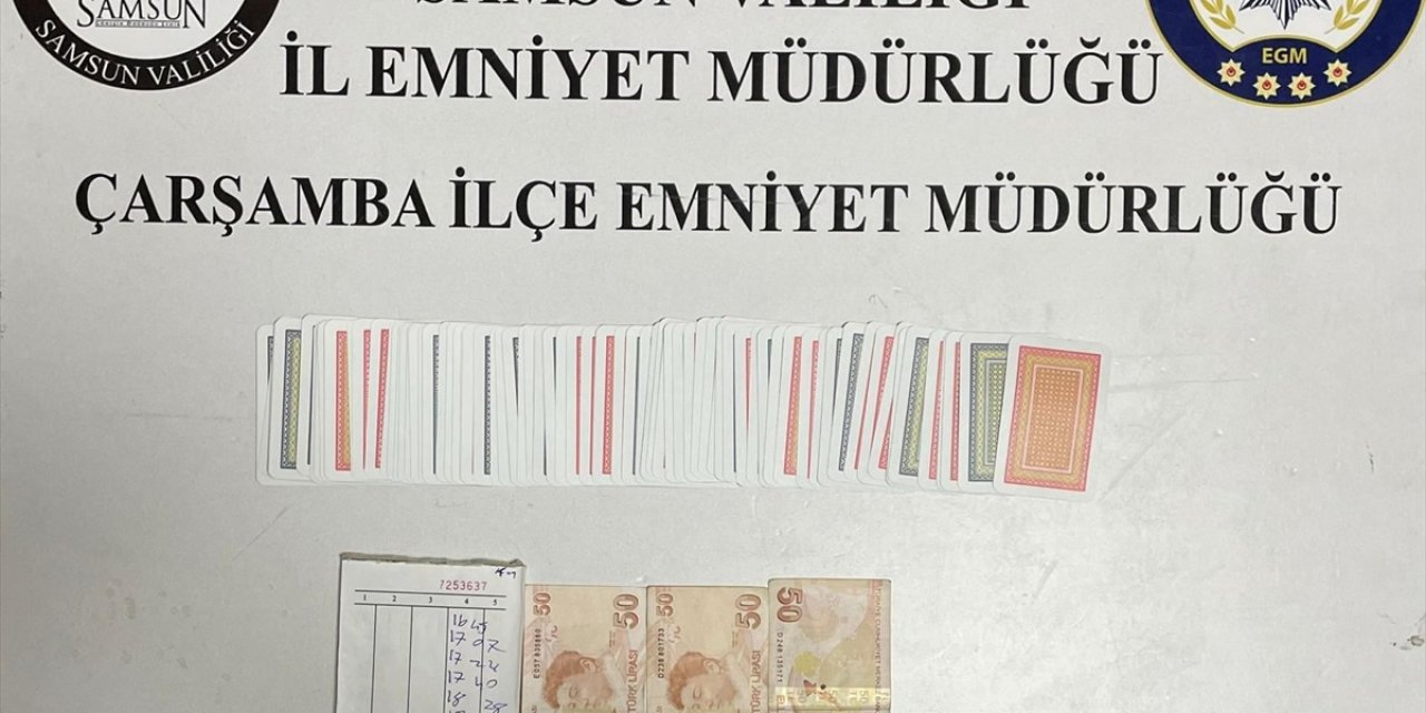 Samsun'da kumar oynayan 6 kişiye 38 bin 550 lira para cezası kesildi