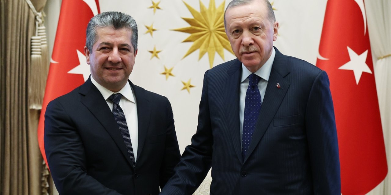 Cumhurbaşkanı Erdoğan, IKBY Başbakanı Barzani'yi kabul etti