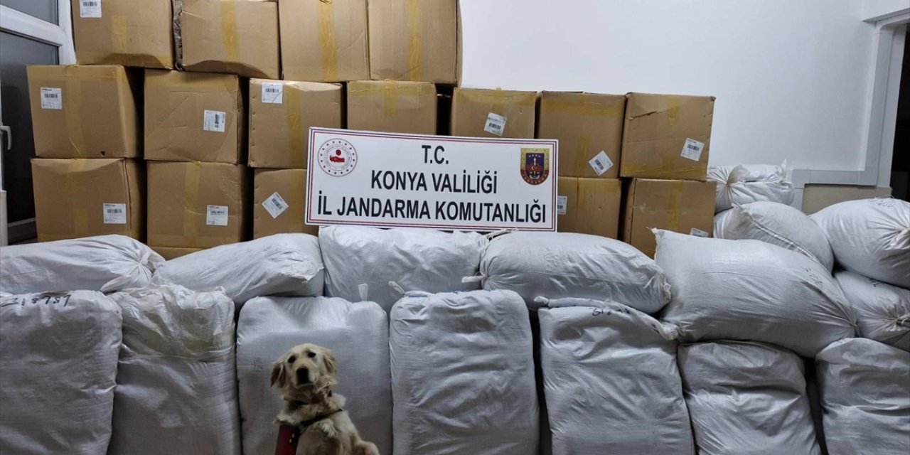 Konya'da 1822 kilogram kaçak tütün ele geçirildi