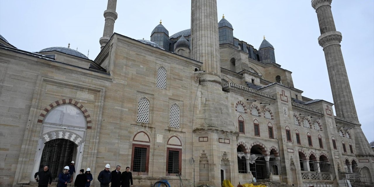 Selimiye Camisi'nde restorasyon çalışmaları sürüyor