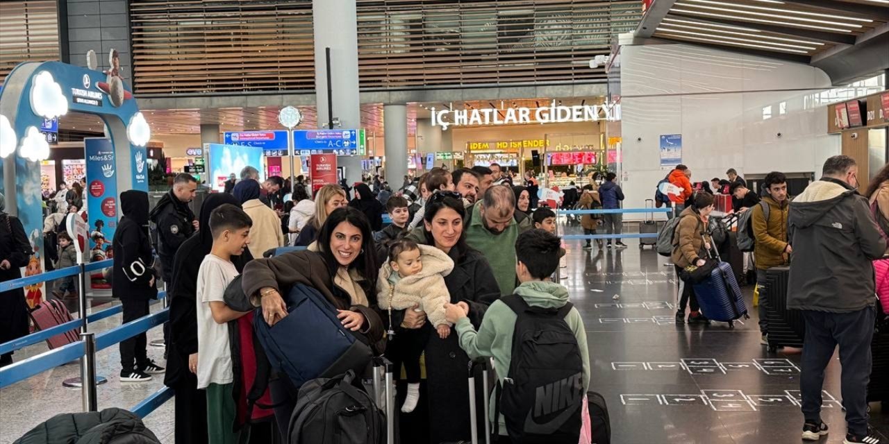 İstanbul Havalimanı'nda yarıyıl tatili yoğunluğu yaşanıyor