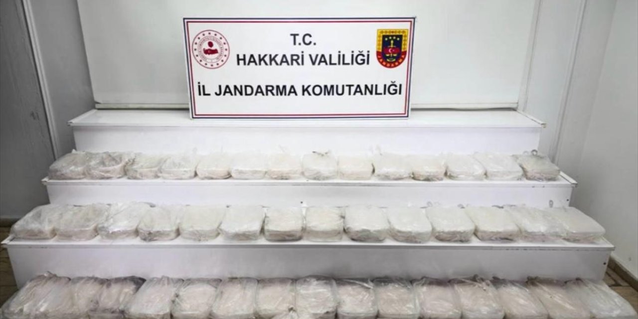 Hakkari'de 49 kilogram sentetik uyuşturucu ele geçirildi